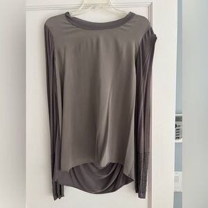 Elie Tahari Beige Blouse with Sequin Detail MD